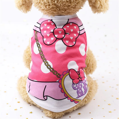 Cartoon Dog Vest - Soft Summer T-Shirt for Small Pets - ZOOMNSTORE