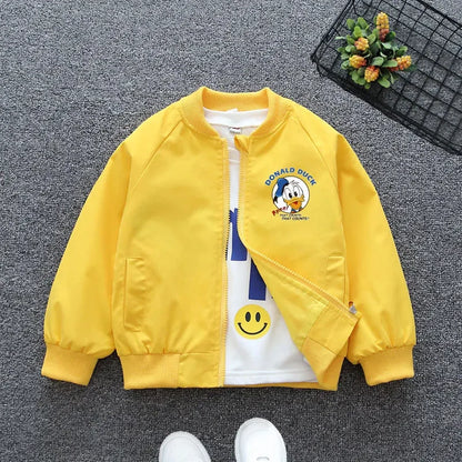 Cartoon Donald Duck Jacket - Autumn Windbreaker for Kids - ZOOMNSTORE