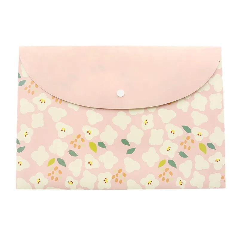 Cartoon File Bag - A4 Waterproof Document Holder With Snap Closure | Cute Portable Organizer - ZOOMNSTORE