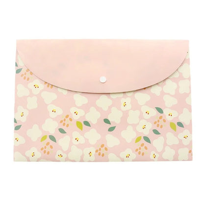 Cartoon File Bag - A4 Waterproof Document Holder With Snap Closure | Cute Portable Organizer - ZOOMNSTORE