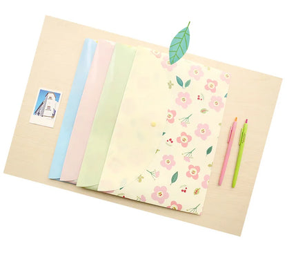 Cartoon File Bag - A4 Waterproof Document Holder With Snap Closure | Cute Portable Organizer - ZOOMNSTORE