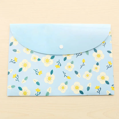 Cartoon File Bag - A4 Waterproof Document Holder With Snap Closure | Cute Portable Organizer - ZOOMNSTORE