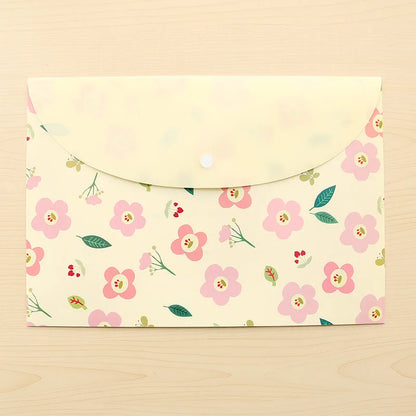 Cartoon File Bag - A4 Waterproof Document Holder With Snap Closure | Cute Portable Organizer - ZOOMNSTORE
