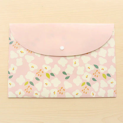 Cartoon File Bag - A4 Waterproof Document Holder With Snap Closure | Cute Portable Organizer - ZOOMNSTORE