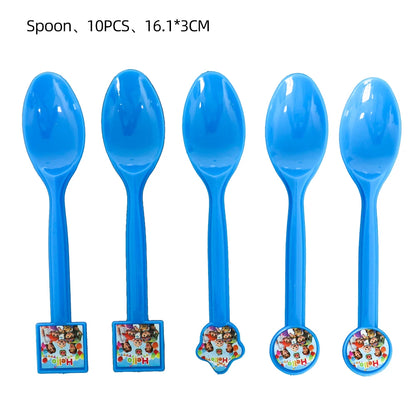 Cartoon JJ Melon Birthday Party Set - Disposable Tableware Decorations Balloons Cake Topper - ZOOMNSTORE