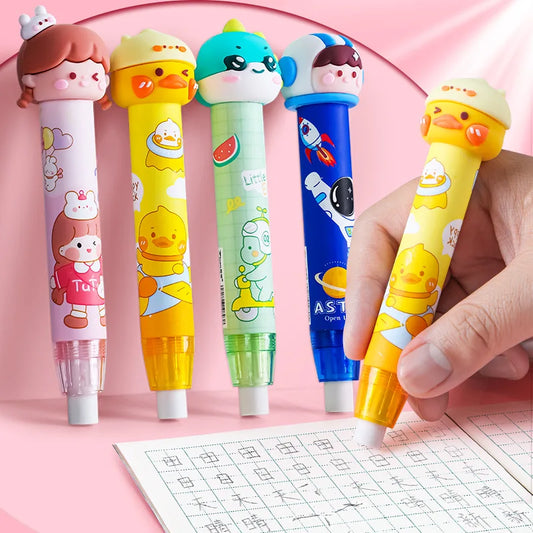 Cartoon-shaped Eraser Pupils Can Press The Pencil Eraser for Children's Crumb-free Girl's Lovely Eraser - ZOOMNSTORE