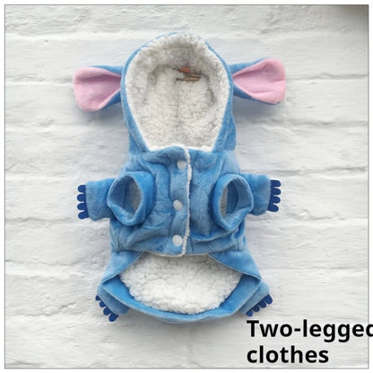 Autumn Winter Pet Clothing - Warm Cotton Cat and Dog Outfit - ZOOMNSTORE