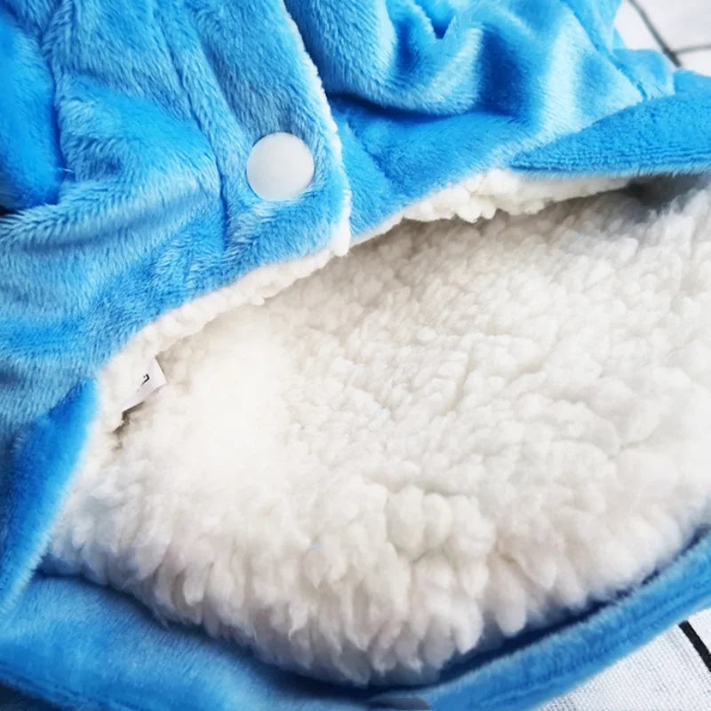 Autumn Winter Pet Clothing - Warm Cotton Cat and Dog Outfit - ZOOMNSTORE