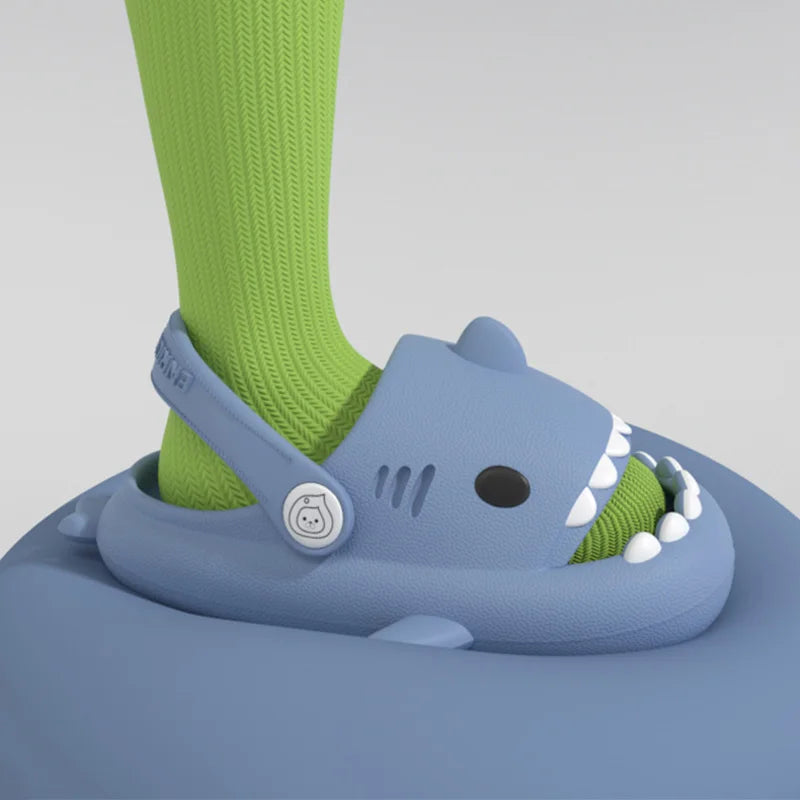 Cartoon Shark Sandals - Boys Girls Summer Non-slip Soft Sole Shoes - ZOOMNSTORE