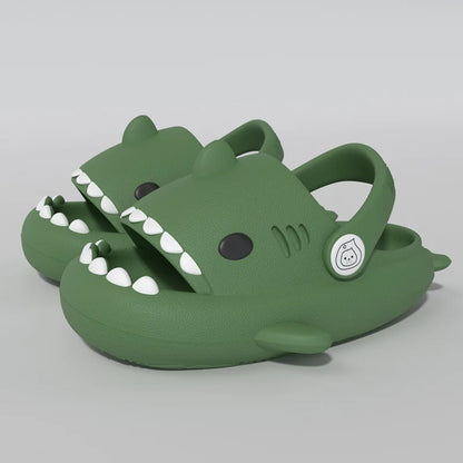Cartoon Shark Sandals - Boys Girls Summer Non-slip Soft Sole Shoes - ZOOMNSTORE