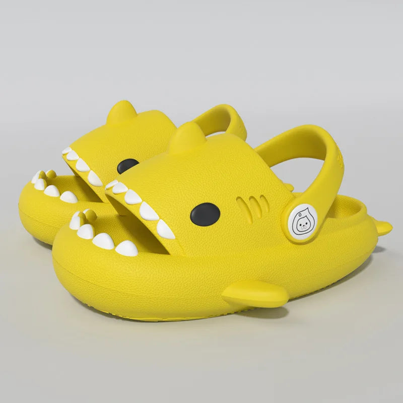 Cartoon Shark Sandals - Boys Girls Summer Non-slip Soft Sole Shoes - ZOOMNSTORE