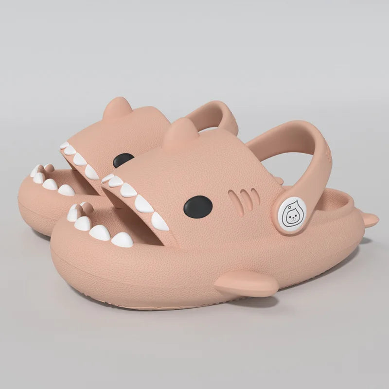 Cartoon Shark Sandals - Boys Girls Summer Non-slip Soft Sole Shoes - ZOOMNSTORE