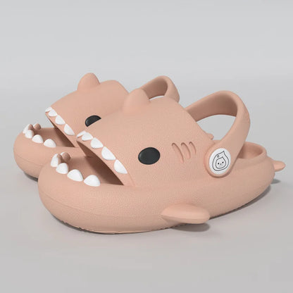 Cartoon Shark Sandals - Boys Girls Summer Non-slip Soft Sole Shoes - ZOOMNSTORE