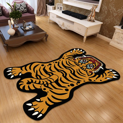 Cartoon Tiger Rug - Non Slip Floor Mat for Children's Bedroom & Living Room - ZOOMNSTORE
