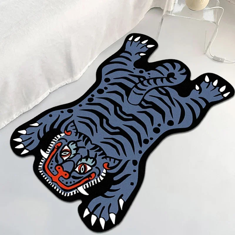 Cartoon Tiger Rug - Non Slip Floor Mat for Children's Bedroom & Living Room - ZOOMNSTORE