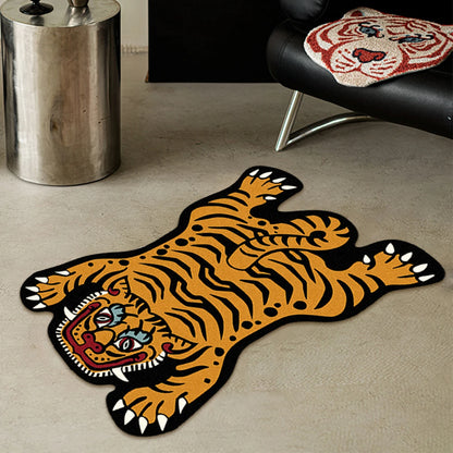 Cartoon Tiger Rug - Non Slip Floor Mat for Children's Bedroom & Living Room - ZOOMNSTORE