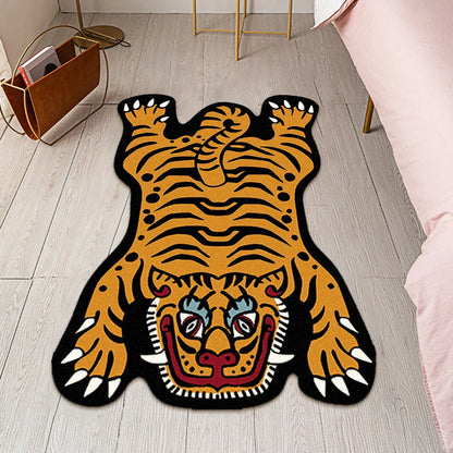 Cartoon Tiger Rug - Non Slip Floor Mat for Children's Bedroom & Living Room - ZOOMNSTORE