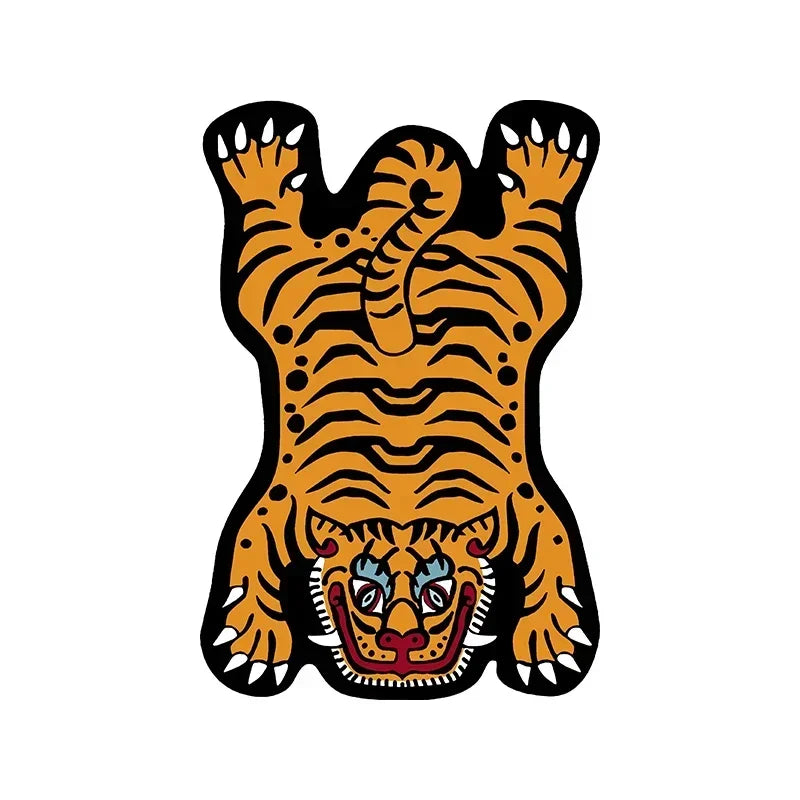Cartoon Tiger Rug - Non Slip Floor Mat for Children's Bedroom & Living Room - ZOOMNSTORE