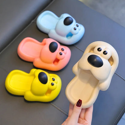 Cartoon puppy Children's Slippers Baby Indoor Flip-Flops Boys and Girls Cute Bathroom Non-slip Sense of Cloud Sandals - ZOOMNSTORE