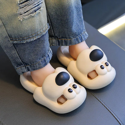 Cartoon puppy Children's Slippers Baby Indoor Flip-Flops Boys and Girls Cute Bathroom Non-slip Sense of Cloud Sandals - ZOOMNSTORE