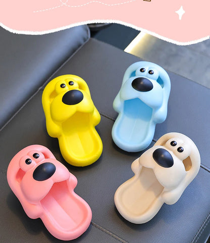 Cartoon puppy Children's Slippers Baby Indoor Flip-Flops Boys and Girls Cute Bathroom Non-slip Sense of Cloud Sandals - ZOOMNSTORE