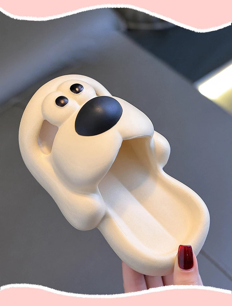 Cartoon puppy Children's Slippers Baby Indoor Flip-Flops Boys and Girls Cute Bathroom Non-slip Sense of Cloud Sandals - ZOOMNSTORE