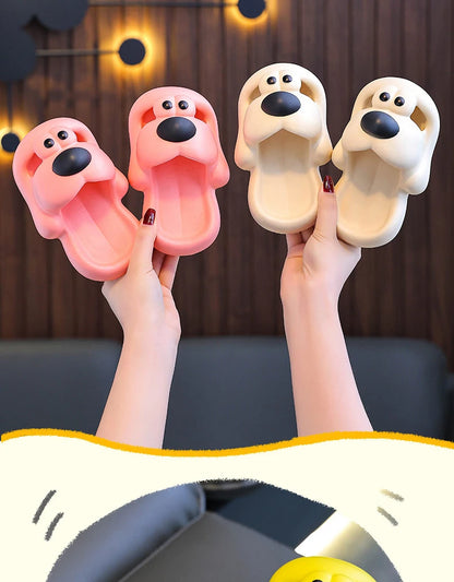 Cartoon puppy Children's Slippers Baby Indoor Flip-Flops Boys and Girls Cute Bathroom Non-slip Sense of Cloud Sandals - ZOOMNSTORE