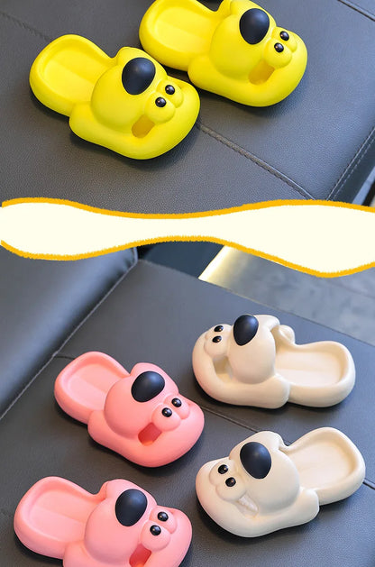 Cartoon puppy Children's Slippers Baby Indoor Flip-Flops Boys and Girls Cute Bathroom Non-slip Sense of Cloud Sandals - ZOOMNSTORE