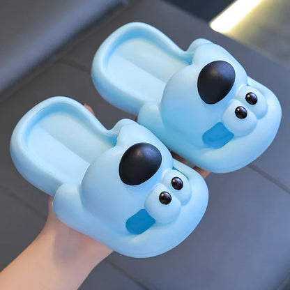 Cartoon puppy Children's Slippers Baby Indoor Flip-Flops Boys and Girls Cute Bathroom Non-slip Sense of Cloud Sandals - ZOOMNSTORE