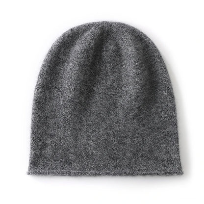 Cashmere Beanie Hat - 100% Soft Knit Winter Hat For Men & Women, Solid Color - ZOOMNSTORE