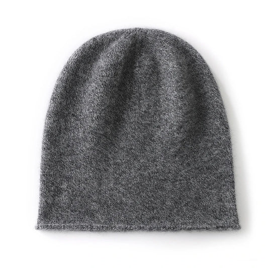 Cashmere Beanie Hat - 100% Soft Knit Winter Hat For Men & Women, Solid Color - ZOOMNSTORE