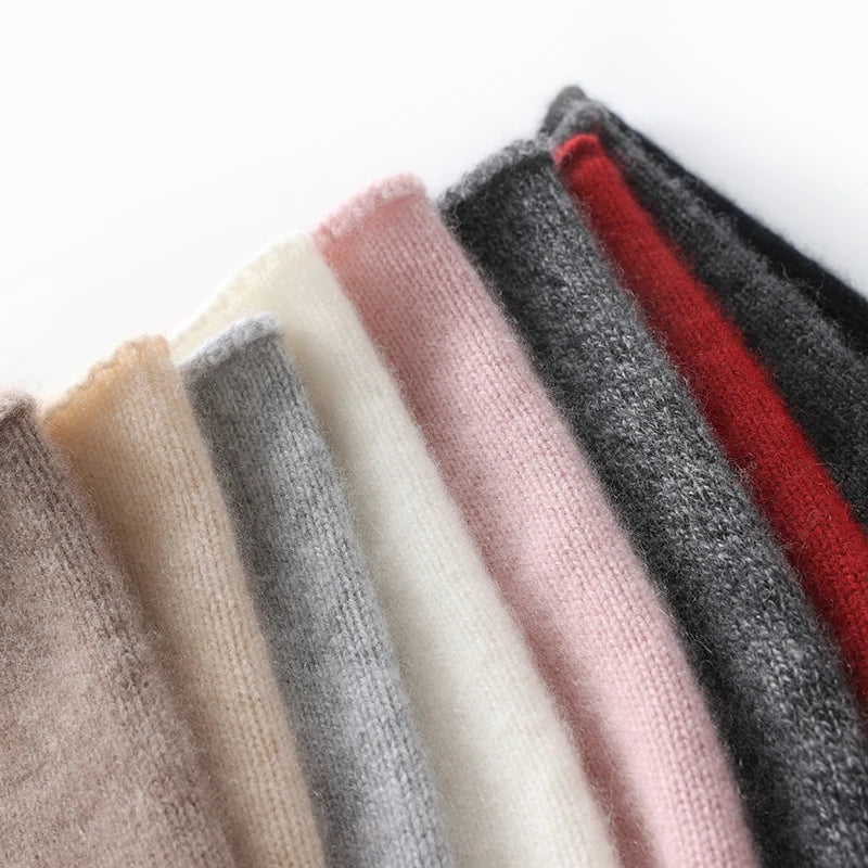 Cashmere Beanie Hat - 100% Soft Knit Winter Hat For Men & Women, Solid Color - ZOOMNSTORE