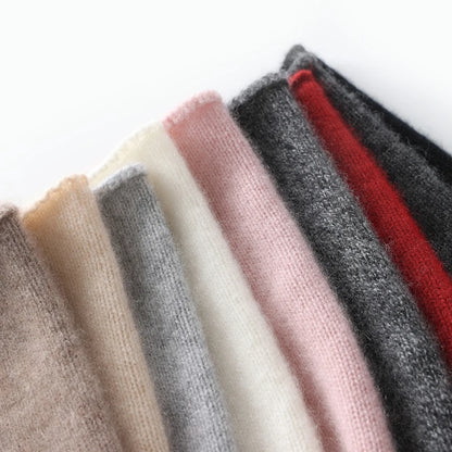 Cashmere Beanie Hat - 100% Soft Knit Winter Hat For Men & Women, Solid Color - ZOOMNSTORE