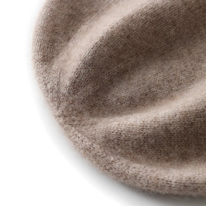 Cashmere Beanie Hat - 100% Soft Knit Winter Hat For Men & Women, Solid Color - ZOOMNSTORE