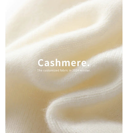 Cashmere Beanie Hat - 100% Soft Knit Winter Hat For Men & Women, Solid Color - ZOOMNSTORE