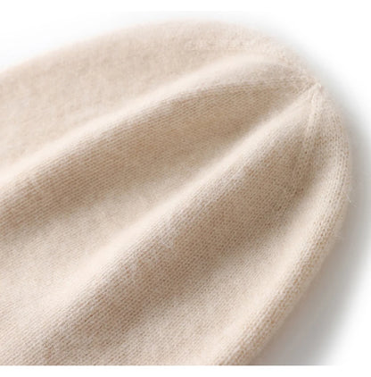 Cashmere Beanie Hat - 100% Soft Knit Winter Hat For Men & Women, Solid Color - ZOOMNSTORE