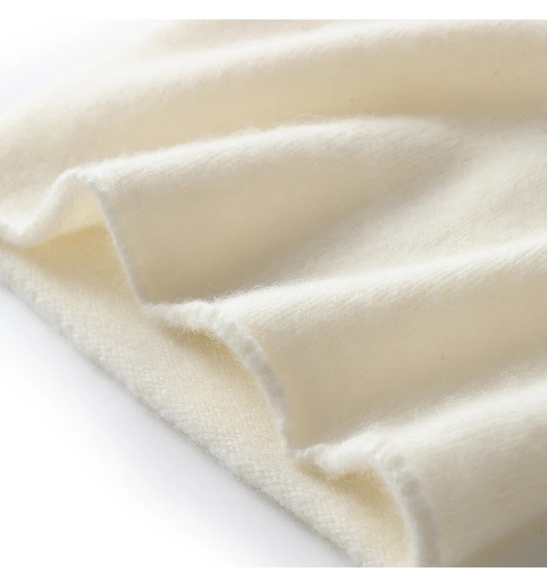Cashmere Beanie Hat - 100% Soft Knit Winter Hat For Men & Women, Solid Color - ZOOMNSTORE