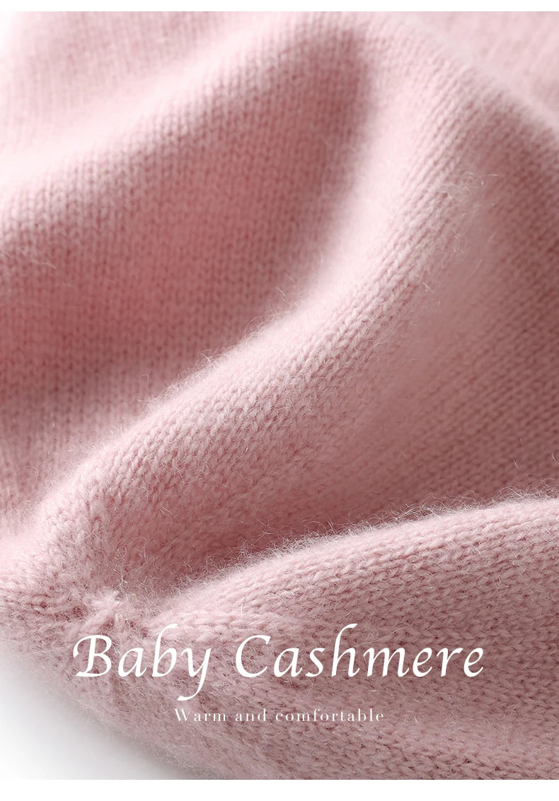 Cashmere Beanie Hat - 100% Soft Knit Winter Hat For Men & Women, Solid Color - ZOOMNSTORE
