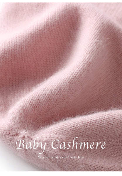 Cashmere Beanie Hat - 100% Soft Knit Winter Hat For Men & Women, Solid Color - ZOOMNSTORE