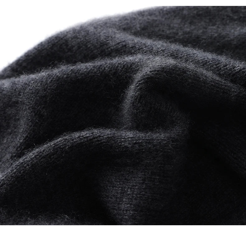 Cashmere Beanie Hat - 100% Soft Knit Winter Hat For Men & Women, Solid Color - ZOOMNSTORE