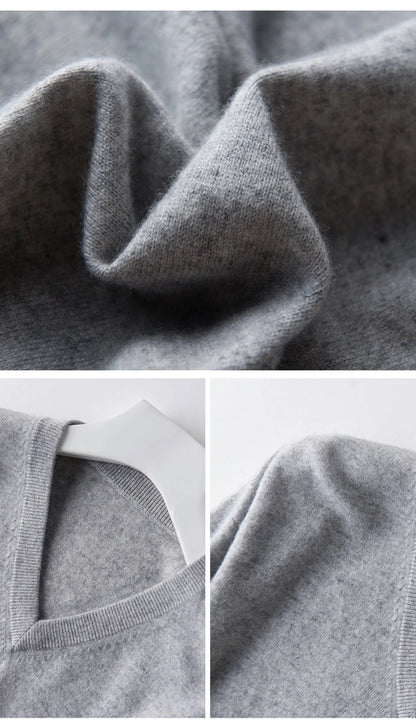 Classic Pullover V-Neck Sweater Men 2024 Autumn Winter Cashmere Cotton Blend Warm Jumper Clothes Pull Homme Man Hombres Sweater - ZOOMNSTORE
