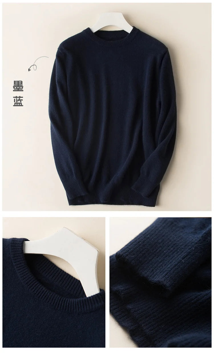 Classic Pullover V-Neck Sweater Men 2024 Autumn Winter Cashmere Cotton Blend Warm Jumper Clothes Pull Homme Man Hombres Sweater - ZOOMNSTORE