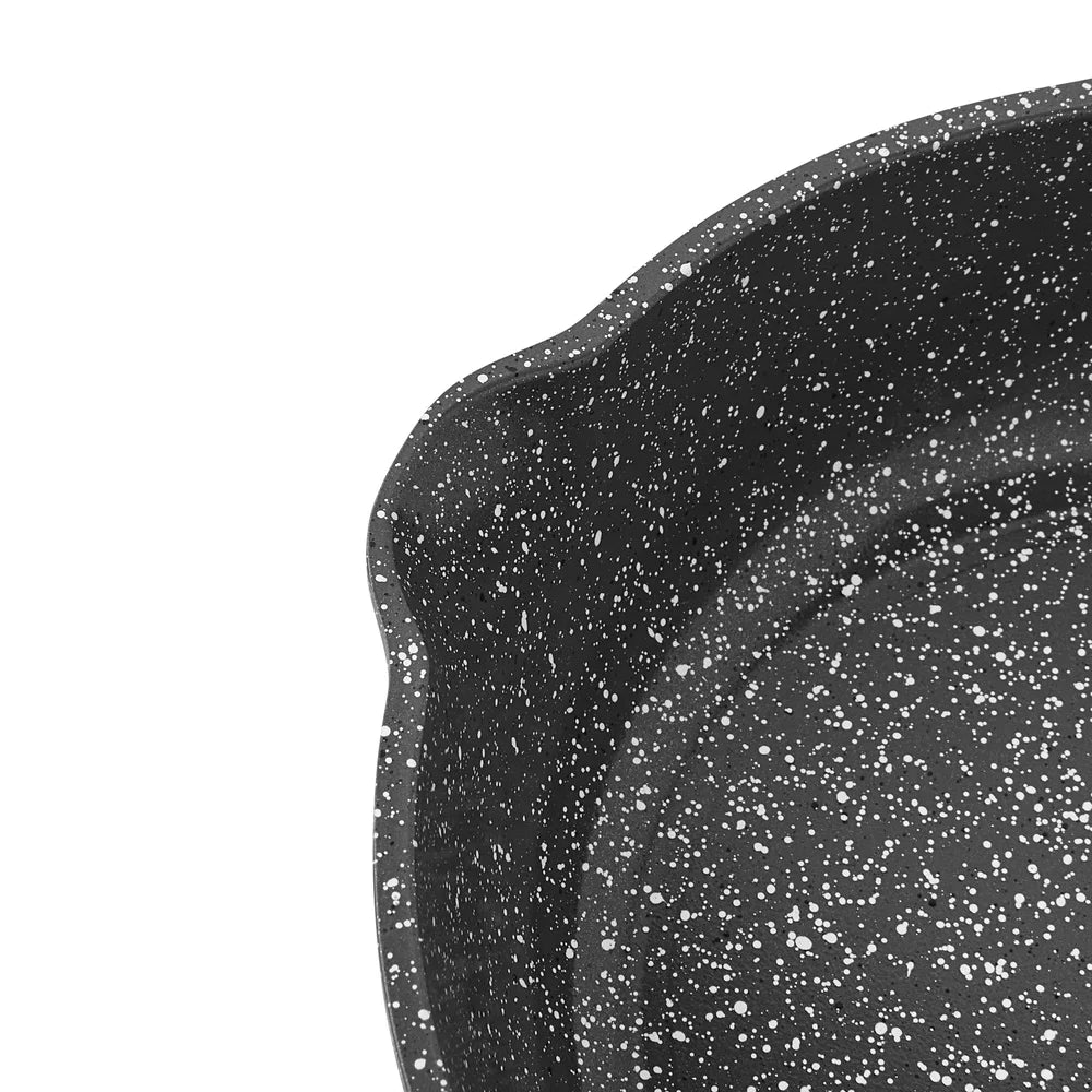 Cast Aluminum Fry Pan 8 Inch - Nonstick Durable Skillet With Charcoal Speckle Finish - ZOOMNSTORE