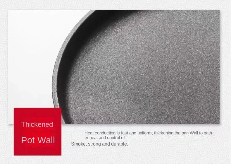 26cm Cast Iron Frying Pan - Non-Stick Egg and Pancake Maker for Gas and Induction Cookers - ZOOMNSTORE