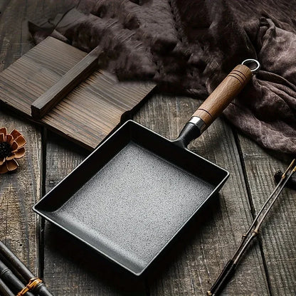 Cast Iron Frying Pan – Japanese Non Stick Square Pancake Pan for Gas Stove - ZOOMNSTORE