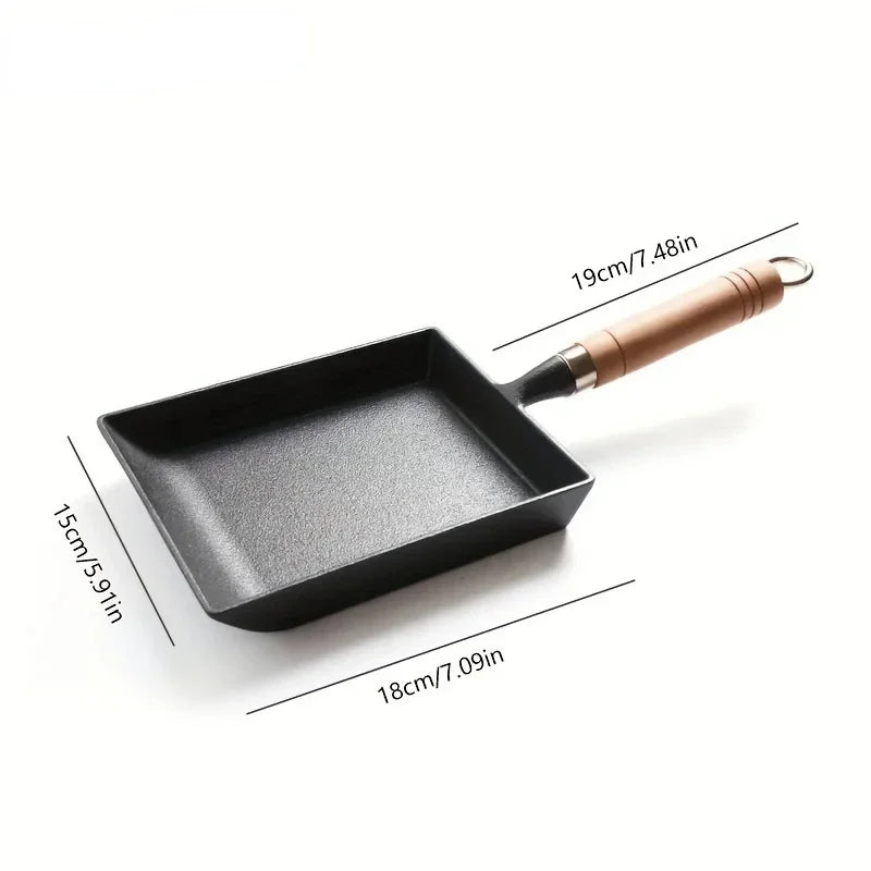 Cast Iron Frying Pan – Japanese Non Stick Square Pancake Pan for Gas Stove - ZOOMNSTORE