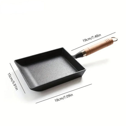 Cast Iron Frying Pan – Japanese Non Stick Square Pancake Pan for Gas Stove - ZOOMNSTORE