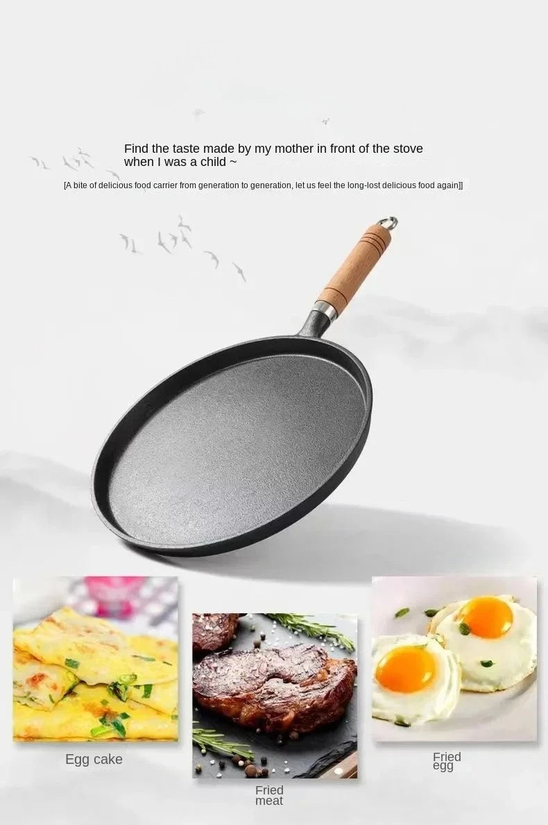 Cast Iron Frying Pan - Uncoated Non-Stick Skillet | Induction Compatible Pan - ZOOMNSTORE