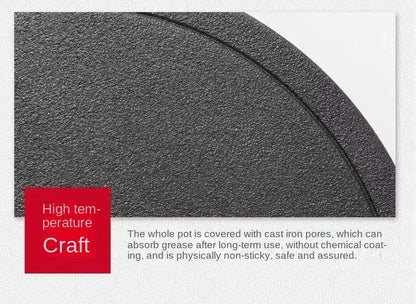 Cast Iron Frying Pan - Uncoated Non-Stick Skillet | Induction Compatible Pan - ZOOMNSTORE