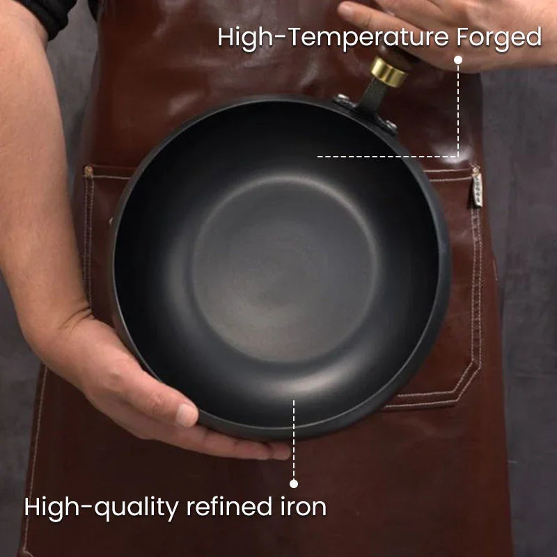 Cast Iron Skillet  Pot - Easy Cook Keep Warm Stir Fry Boil Simmer - ZOOMNSTORE